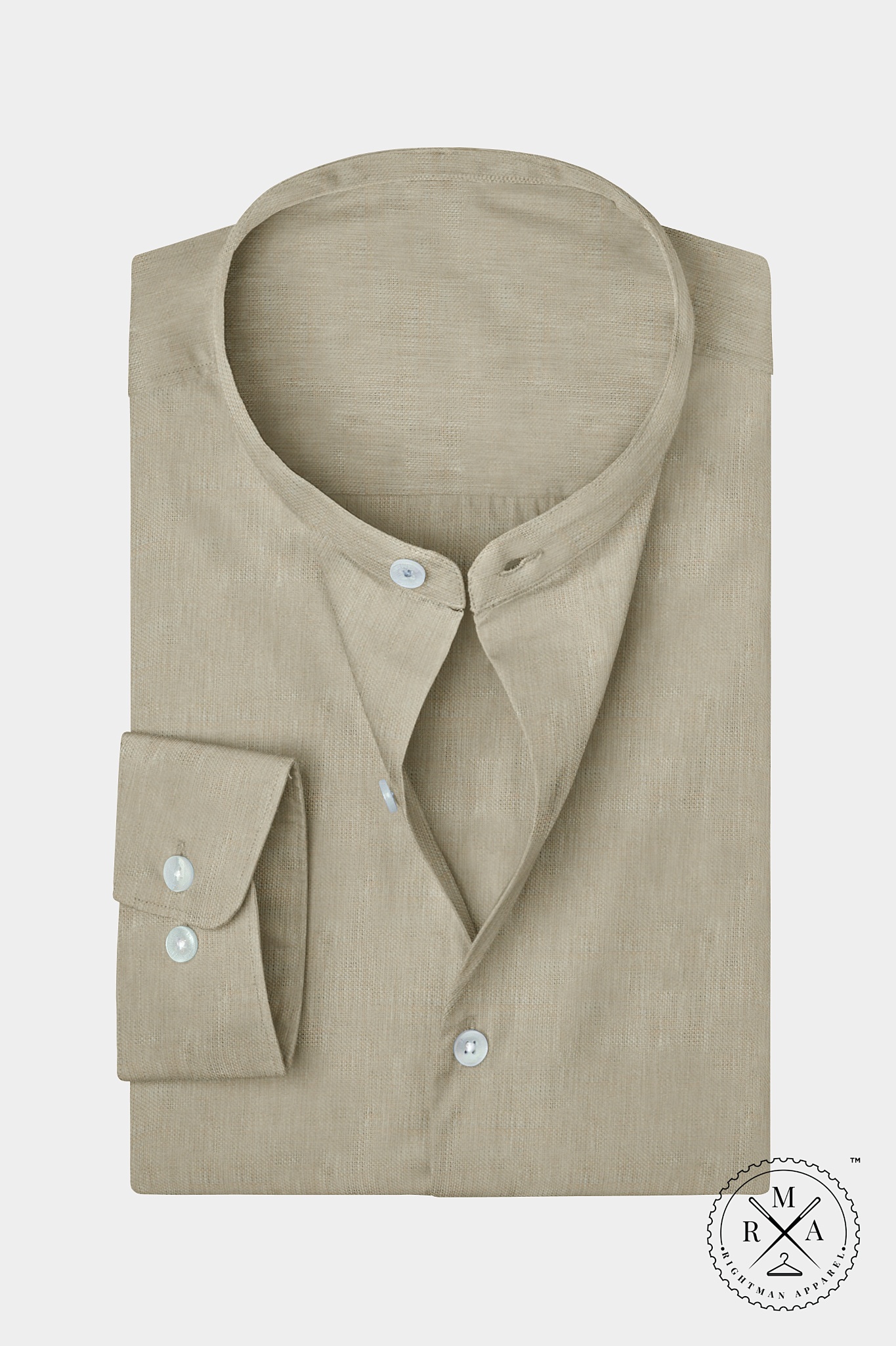 Cream Textured Linen Shirt SH363